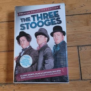 THE THREE STOOGES - PREMIUM COLLECTOR'S EDITION - 6 DVDS plus Hardcover Book